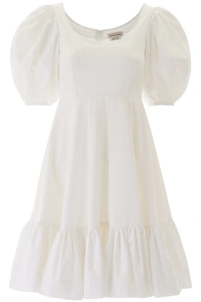 Alexander Mcqueen Cotton Mini Dress In White
