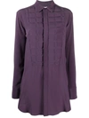 Bottega Veneta Quilted Front Shirt In Purple