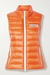 Burberry Darlington Logo Print Down Puffer Vest In Bright Orange