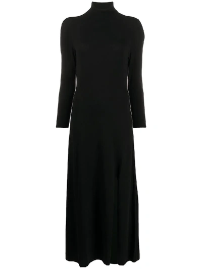 Rixo London Antonia Long Sleeve Midi Jumper Dress In Black