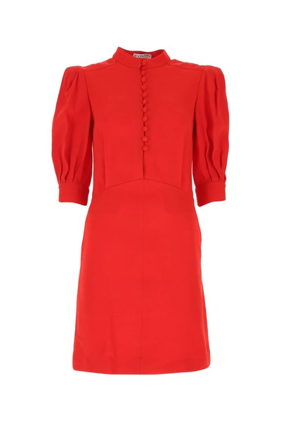 Givenchy Puff Sleeve Mini Dress In Red