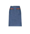 Gucci Interlocking G Horsebit Motif Skirt In Blue