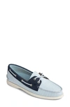 Sperry 'authentic Original' Boat Shoe In Blue Stripe Fabric