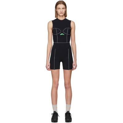 Heron Preston Active Stretch Jersey Playsuit In Black