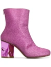 Maison Margiela Martin Margiela Glitter Ankle Boots In Pink