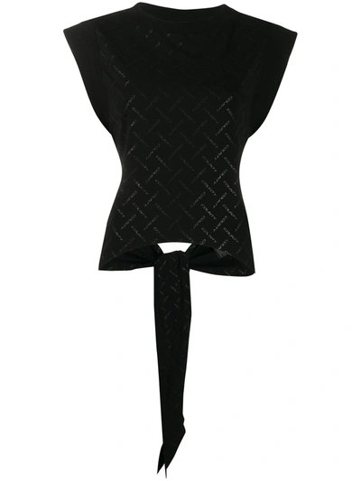 Marcelo Burlon County Of Milan Back Cutout Logo Top In Black