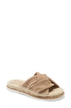 Matisse Cruise Espadrille Slide Sandal In Natural Suede