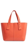 Frame Medium Les Second Calfskin Leather Tote In Sunkist