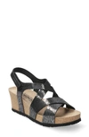 Mephisto Lyla Sandal In Black Zebra Leather