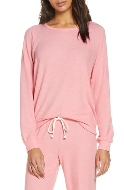 Pj Salvage Peached Jersey Sweatshirt In Coral