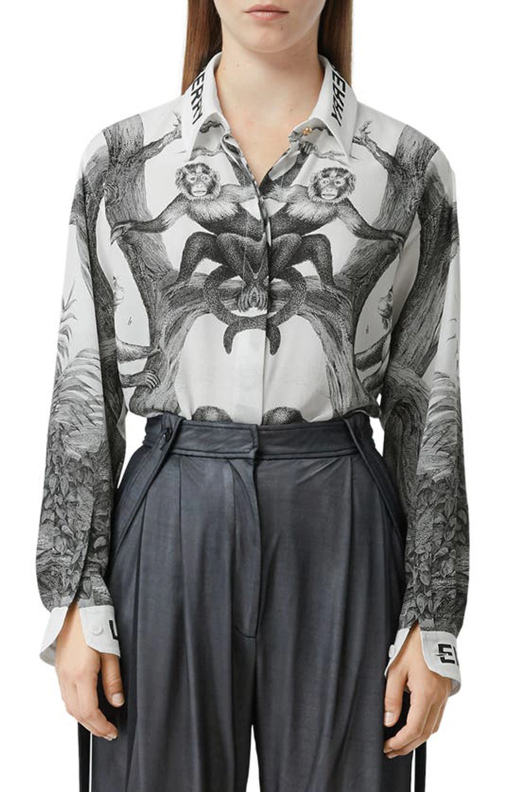 激レア！BURBERRY モノグラムシャツ 100%シルク 8EF19908-5BB9-4D28-8E23-