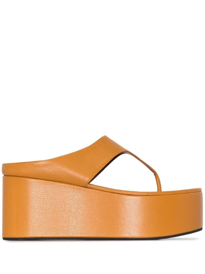 Simon Miller Brown Coaster 75 Platform Sandals In Orange