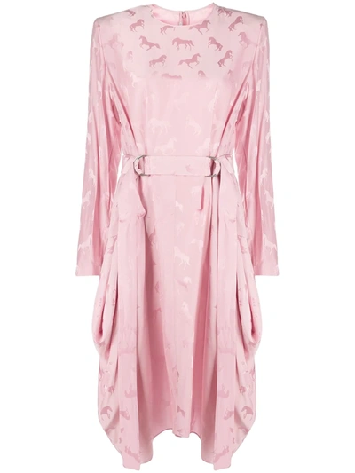 Stella Mccartney Horse Jacquard Dress In Pink