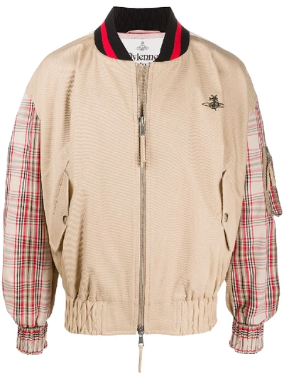 Vivienne Westwood Bomberjacke Mit Logo In Beige