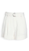 A.l.c Clive Belted Shorts, Eggshell In White