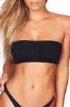 Bound By Bond-eye Bound By Bone-eye The Sierra Bandeau Ribbed Bikini Top In Black