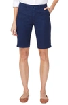 Nydj Stretch Linen Blend Bermuda Shorts In Peacoat