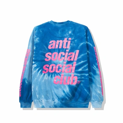 Pre-owned Anti Social Social Club  Rotterdam Long Sleeve Tee Blue Tie Dye