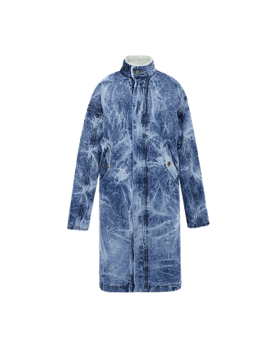 Pre-owned Fear Of God  Holy Water Deck Coat Indigo