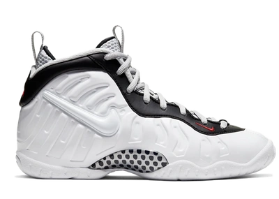 Pre-owned Nike Air Foamposite Pro White Black University Red (gs) In White/black-university Red
