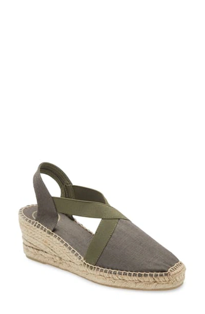 Toni Pons 'ter' Slingback Espadrille Sandal In Khaki Fabric