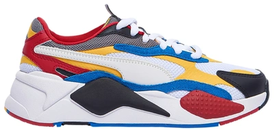 Pre-owned Puma Rs-x 3 Puzzle White Yellow Black (gs) In  White/spectra Yellow- Black