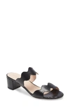 Patricia Green Palm Beach Slide Sandal In Black/ Black Leather