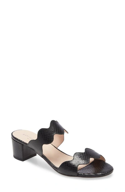 Patricia Green Palm Beach Slide Sandal In Black/ Black Leather