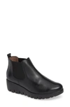 Wonders Slip-on Chelsea Boot In Black Smooth Leather