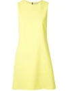 Alice And Olivia Coley Crepe A-line Dress In Yellow