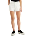 Dickies Frayed Cotton Blend Worker Shorts In White