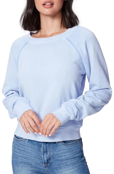 Paige Daytona Braid Trim Sweatshirt In Dream Blue
