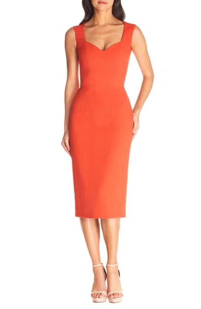 Dress The Population Elle Sheath In Poppy