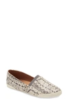 Frye Melanie Stud Slip-on Sneaker In White/ Black Leather