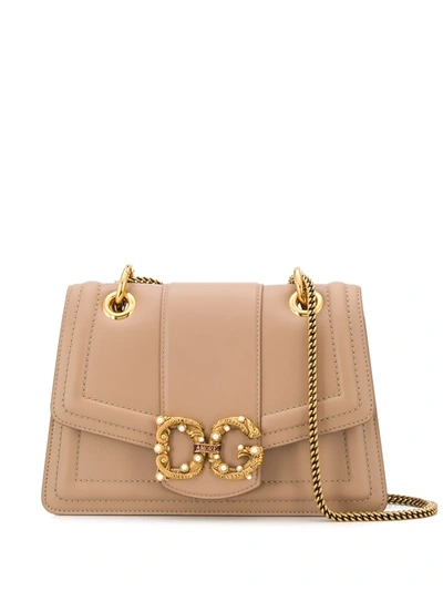 Dolce & Gabbana Dolce And Gabbana Beige Small Dg Amore Bag In Neutrals