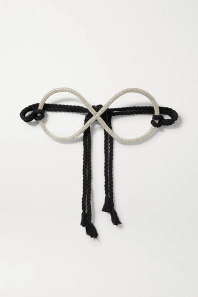 Jw Anderson Cystal-embellished Rope Harness In Silver