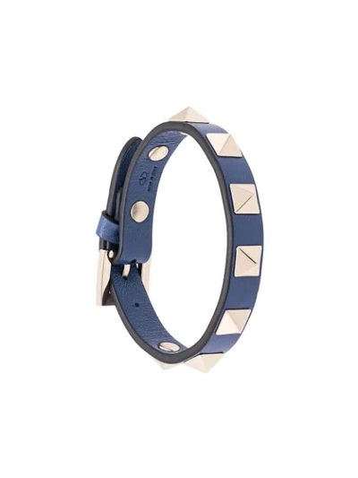 Valentino Garavani Rockstuck Bracelet In Blue