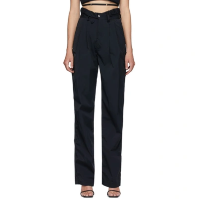 Markoo Black 'the Pleat' Trousers