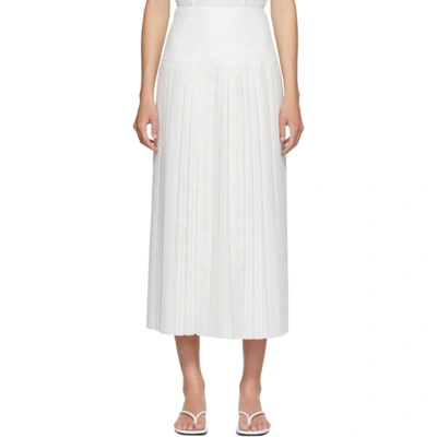 The Row White Magdita Skirt In Ivr Ivory