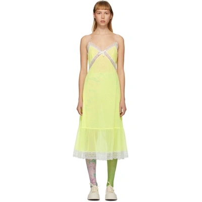 Marc Jacobs Yellow 'the Maxi Slip' Dress In 730 Neonyel