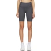 Girlfriend Collective Grey High-rise Biker Shorts In Shadow