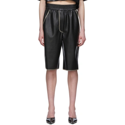 Nanushka Yolie High-rise Faux-leather Shorts In Black