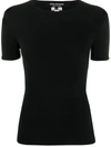 Junya Watanabe Crewneck Cotton T-shirt In Black