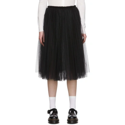 Comme Des Garçons Comme Des Garçons Black Tulle Skirt In 1 Black
