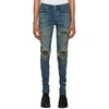 Amiri Mx1 Mid-rise Skinny Jeans In Dnb