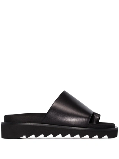 Rosetta Getty Black Toe Ring Leather Sandals