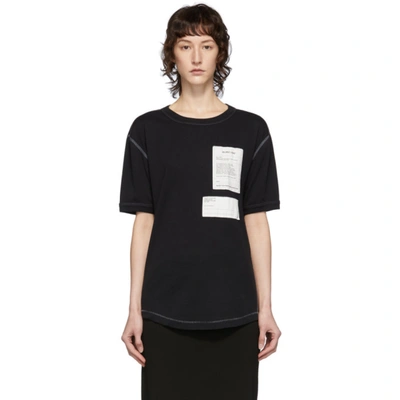 Helmut Lang Black Patches T-shirt