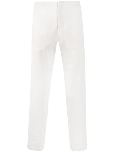 Theory Haydin Slim Straight Fit Trousers In White