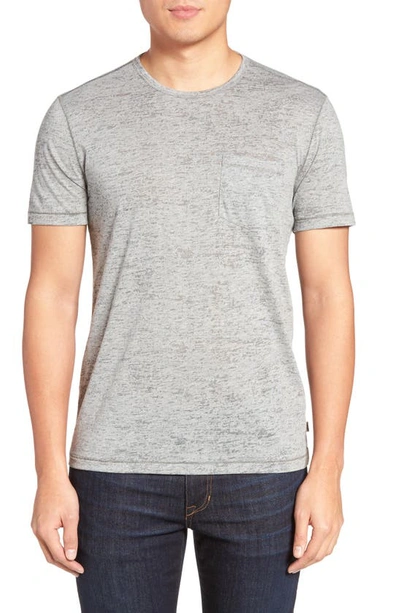 John Varvatos Burnout Slim Fit T-shirt In Gray Heather