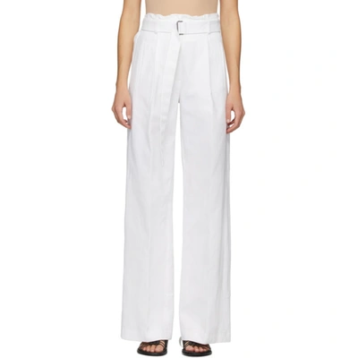 Ann Demeulemeester White Palomar Trousers In 001 White